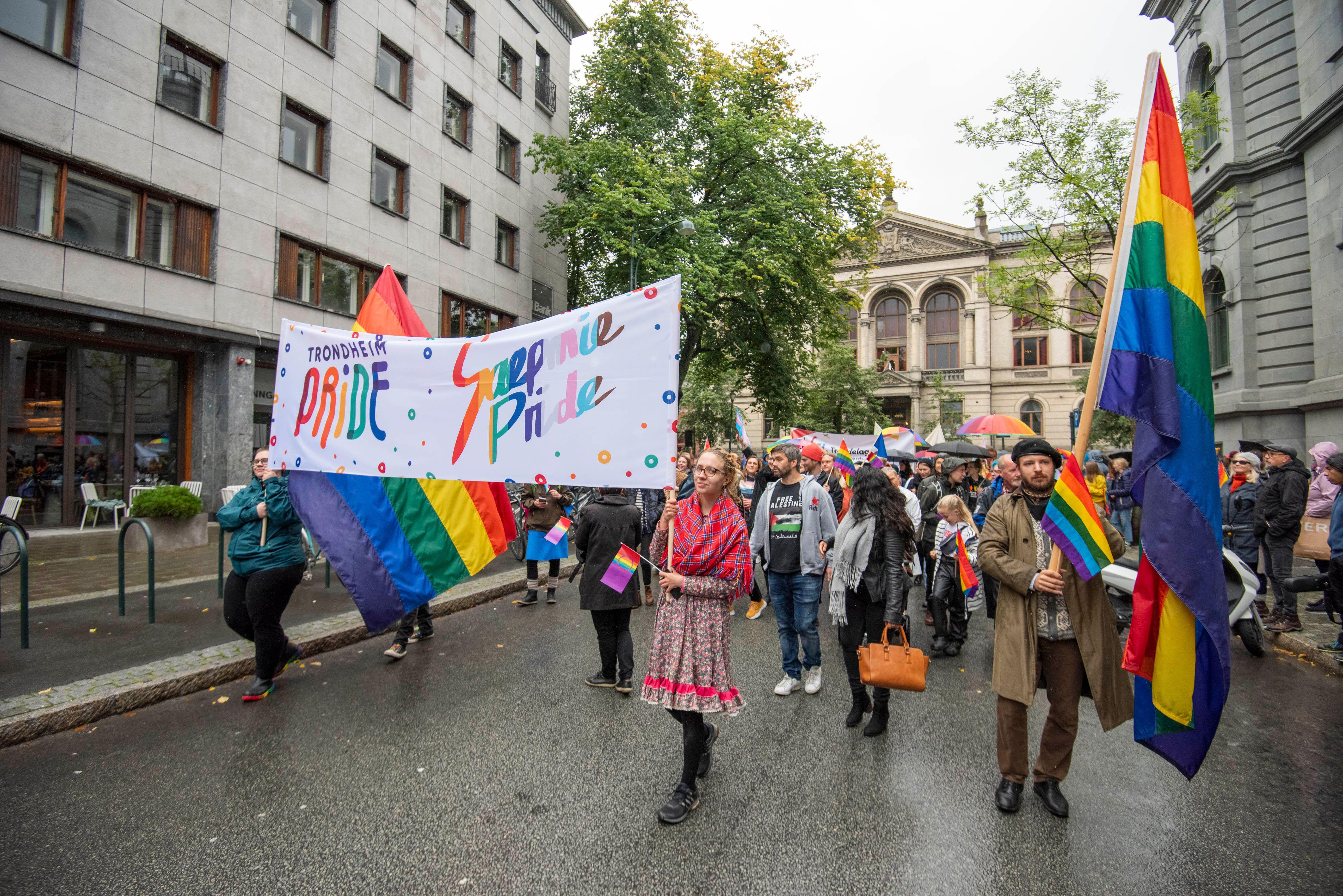 The Sápmi Pride section of the Trondheim Pride parade
